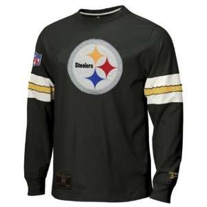   Steelers Classic Logo Applique L/S Crew Neck Shirt