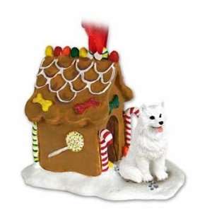  American Eskimo Gingerbread House Christmas Ornament