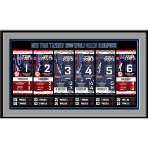 MLB New York Yankees 2009 World Series Tickets to History Framed Print 
