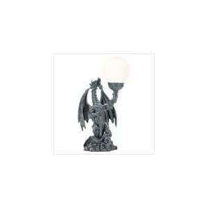  Gothic Theme Dragon With Lighted Orb Globe Table Lamp 
