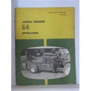   John Deere 54 spreader operators manual, issue 19: John Deere: Books