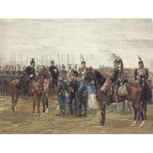   name A French Cavalry Officer Guarding Captured Bavarian Soldiers, By
