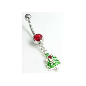  Christmas Tree Holiday Belly Ring Jewelry