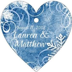 Wedding Favors Snowy Day Winter Theme Heart Shaped Personalized Thank 