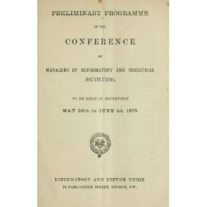  Preliminary Programme England Conference Of Managers Of 