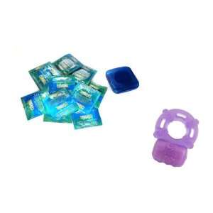 Trustex Blue Colored Premium Latex Condoms Lubricated 12 condoms with 