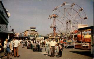 OLD ORCHARD BEACH ME Amusement Center Ferris Wheel Old Postcard  
