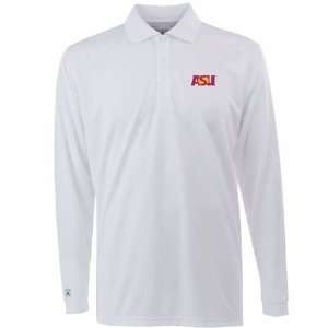  Arizona State Long Sleeve Polo Shirt (White) Sports 