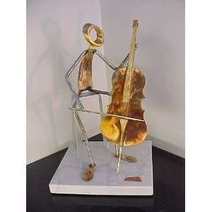  Fine Art Metal Statue, Cello Player