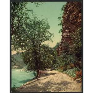 Photochrom Reprint of Paint Rocks, on the French Broad, North Carolina
