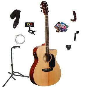  Austin AA50 OEC Acoustic Electric Folk Guitar with Cutaway 