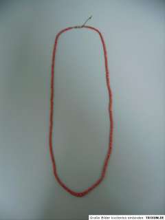 Antique EDWARDIAN old genuine red CORAL graduated beads necklace ART 