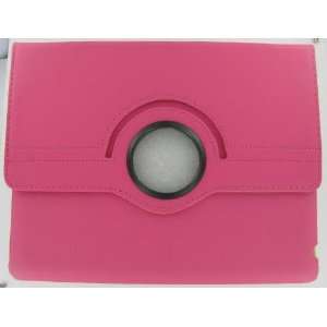   Standable 360 Degree Hot Pink Leather Case: Computers & Accessories