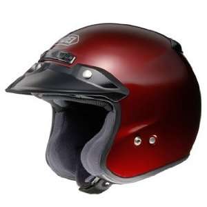 Shoei RJ Platinum R Open Face Motorcycle Helmet Wine Red Extra Small 