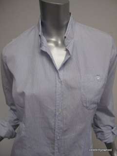 Golden Goose top: Blue/White Check Cotton Button Up M  
