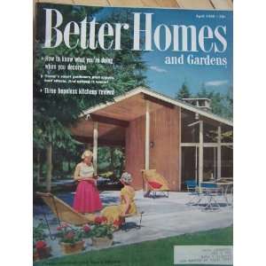  Better Homes and Gardens Magazine; April 1958 Meredith 
