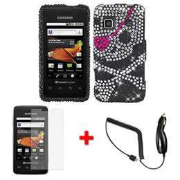   Hard Cover Case for Samsung Galaxy Prevail M820 w/Screen + Car Charge