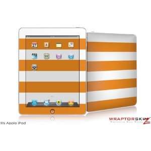  iPad Skin   Kearas Psycho Stripes Orange and White   fits 