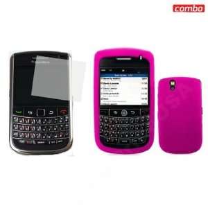  BlackBerry Tour 2 9650 Combo Solid Hot Pink Silicon Skin 