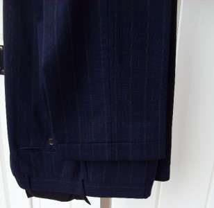   suit Polo IV 40S 40 short $1595 navy stripe wool mohair nwt  