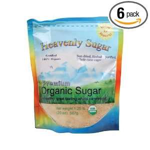 Heavenly Organics Sugar Sun Dried Herbally Purified Whole Cane, 20 