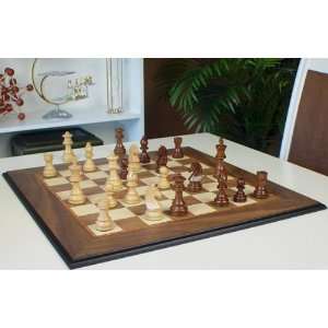  German Staunton Chess Set in Golden Rosewood & Boxwood   3 