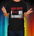 New DJ David Guetta F*** Me Im Famous Music Logo Black T Shirt