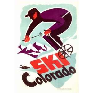 SKI Colorado  Very Cool Vintage Ski Poster