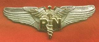custom made rn registered nurse golden finished pilot flight wings
