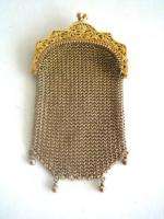 Antique French 18k Gold Mesh Purse  