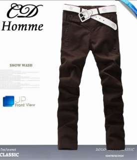 Mens Slim Fit UK Stylish Straight Casual Pant Trousers A54