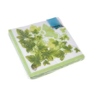   Blossom Green Stamped Party Wedding Napkins (Set of 4)
