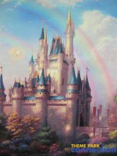 Disney Thomas Kinkade A New Day At Cinderella Castle Canvas Giclee 