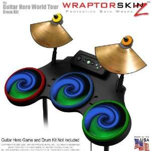 Swirl 01 Blue Skin by WraptorSkinz fits Guitar Hero 4 World Tour Drum 