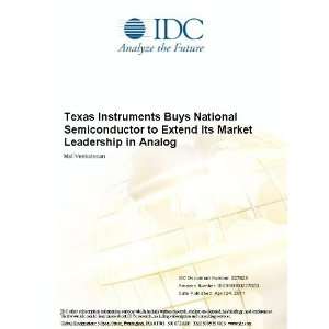  Texas Instruments Buys National Semiconductor to Extend 