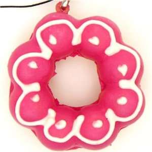  pink flower donut squishy charm kawaii Toys & Games