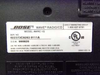 Bose Black Wave Radio/CD Player Model AWRC 1G  