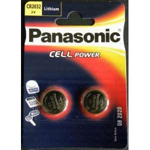  One (1) Twin Pack (2 Batteries) Panasonic Cr2032 Lithium 