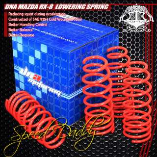   DROP SUSPENSION RACING LOWERING SPRING SPRINGS JDM 03 10 MAZDA RX8 RED