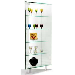    Chintaly Imports Triangle Glass Curio Cabinet