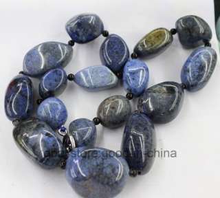 Blue Dumortierite gemstone loose beads necklace 19  