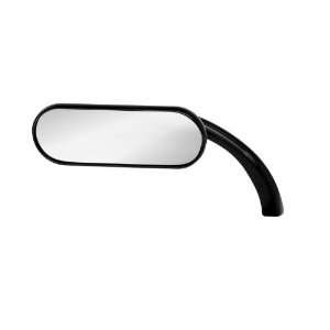 Ness Tech Black Mini Oval Micro Mirror Left Side for 1965 2012 Harley 