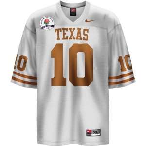 Nike Texas Longhorns #10 Vince Young White 2006 Rose Bowl Replica 