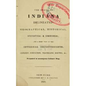  The State Of Indiana Delineated Books