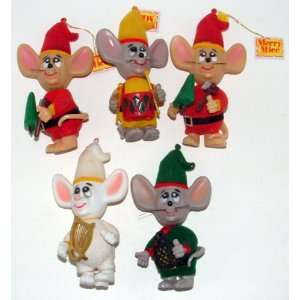  Vintage Merry Mice Christmas Ornaments 