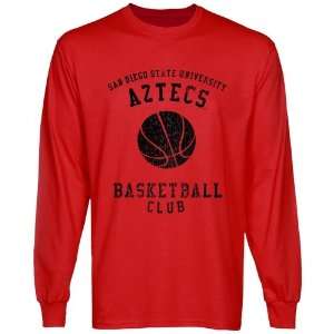 San Diego State Aztecs Club Long Sleeve T Shirt   Red  