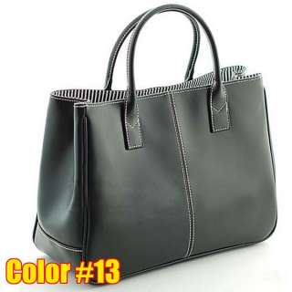 new fashion women tote briefcase bag handbag BLACK WHITE PINK YELLOW 