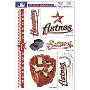   Astros Decal Sheet Car Window Stickers Cling