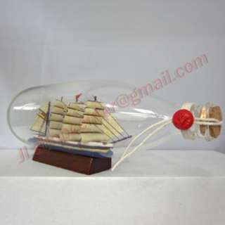 11 ship in a GLASS bottle Handcrafted wood Home Decor Nautical boat 