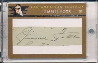 JIMMIE FOXX 2009 TOPPS AMERICAN HERITAGE LEGEND SP CUTS AUTO SIGNED 